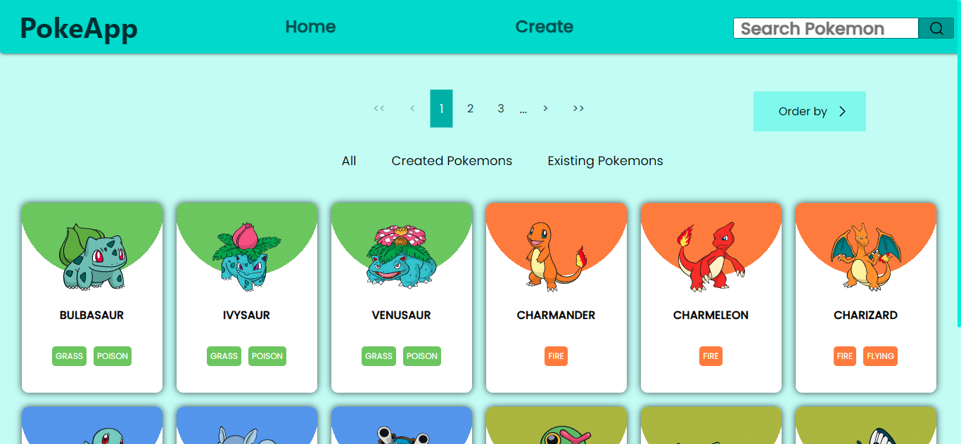 PokeApp Home Page